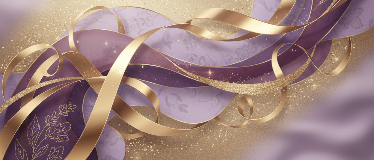 something elegant. lavender and gold 